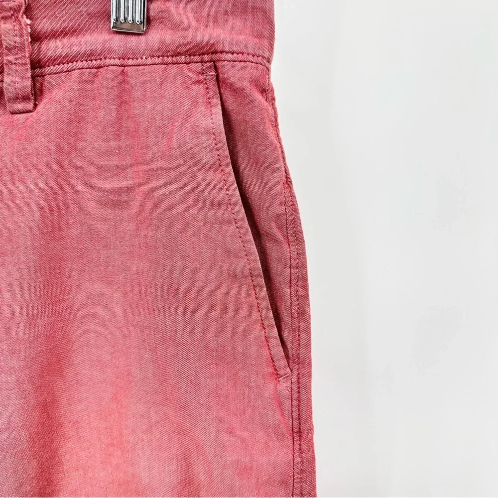 J. Crew Shorts Chambray Cotton Red Size 32 Waist
